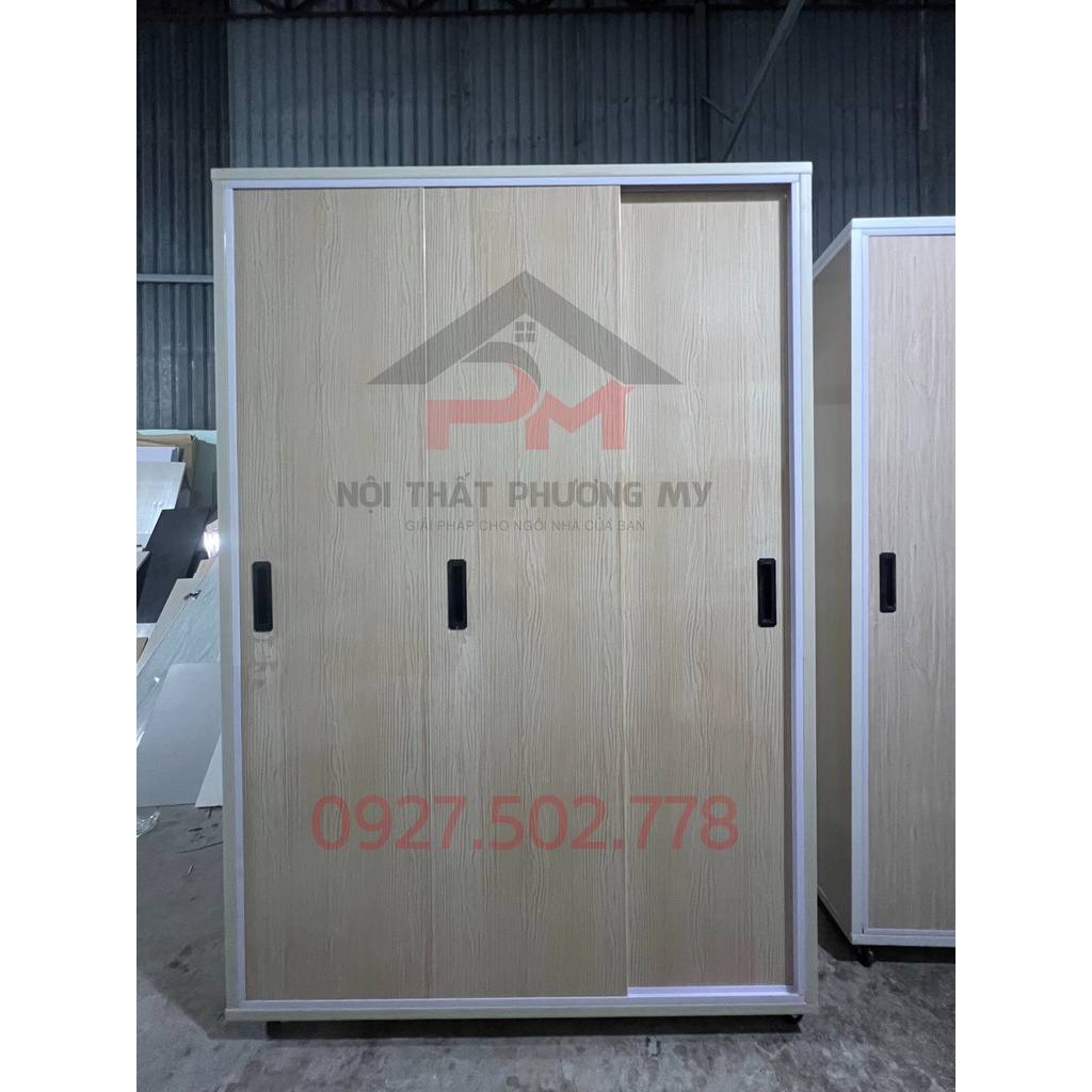 Tủ nhựa Đài Loan cửa lùa 3 cánh, ngang 1m2 x cao 1m8 - FREESHIP 15km HCM, Bình Dương