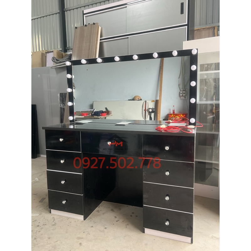 Bàn trang điểm chuyên nghiệp, nhựa Đài Loan ngang 1m4 x cao 1m7- FREESHIP 15km HCM, Bình Dương